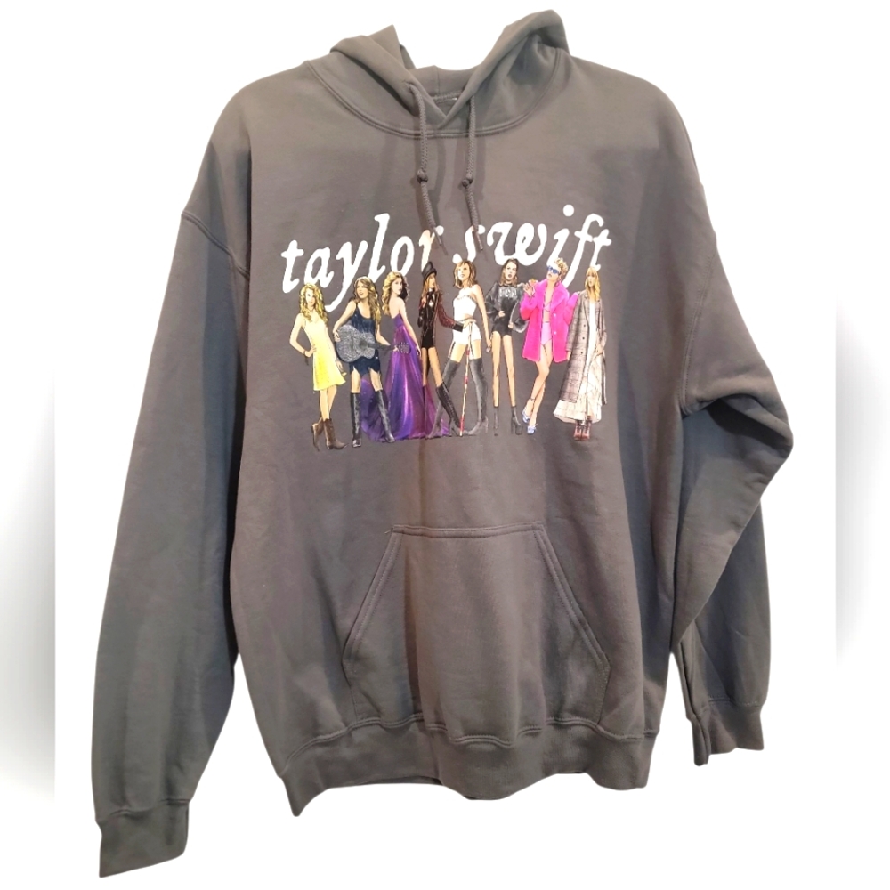 Taylor Swift Eras Tour Hoodie Women's Large Gray